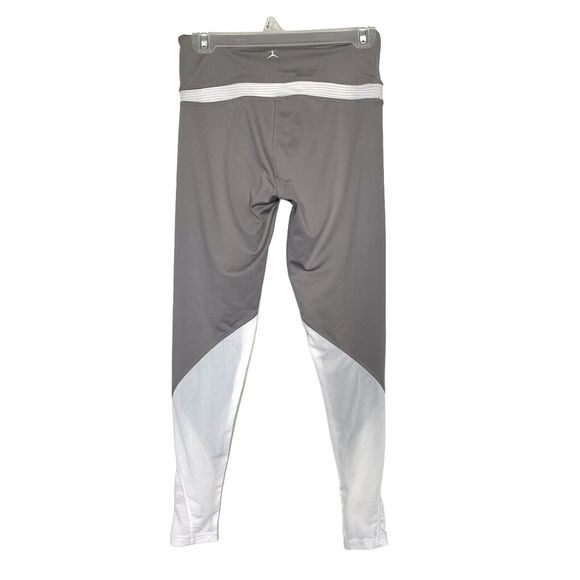 Danskin Womens Leggings Sz Small Mid Rise Mesh Logo Gray Activewear Workout - Picture 2 of 14